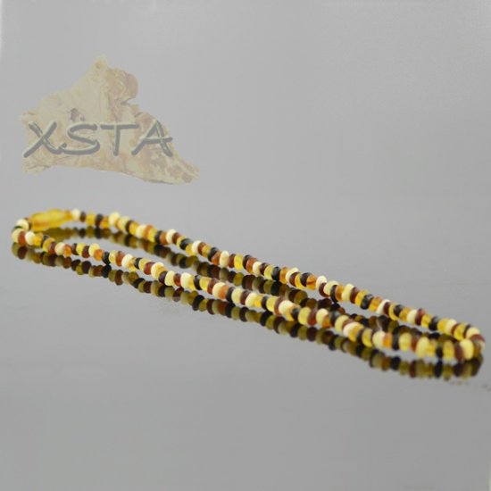 Amber raw multicolour baroque beads